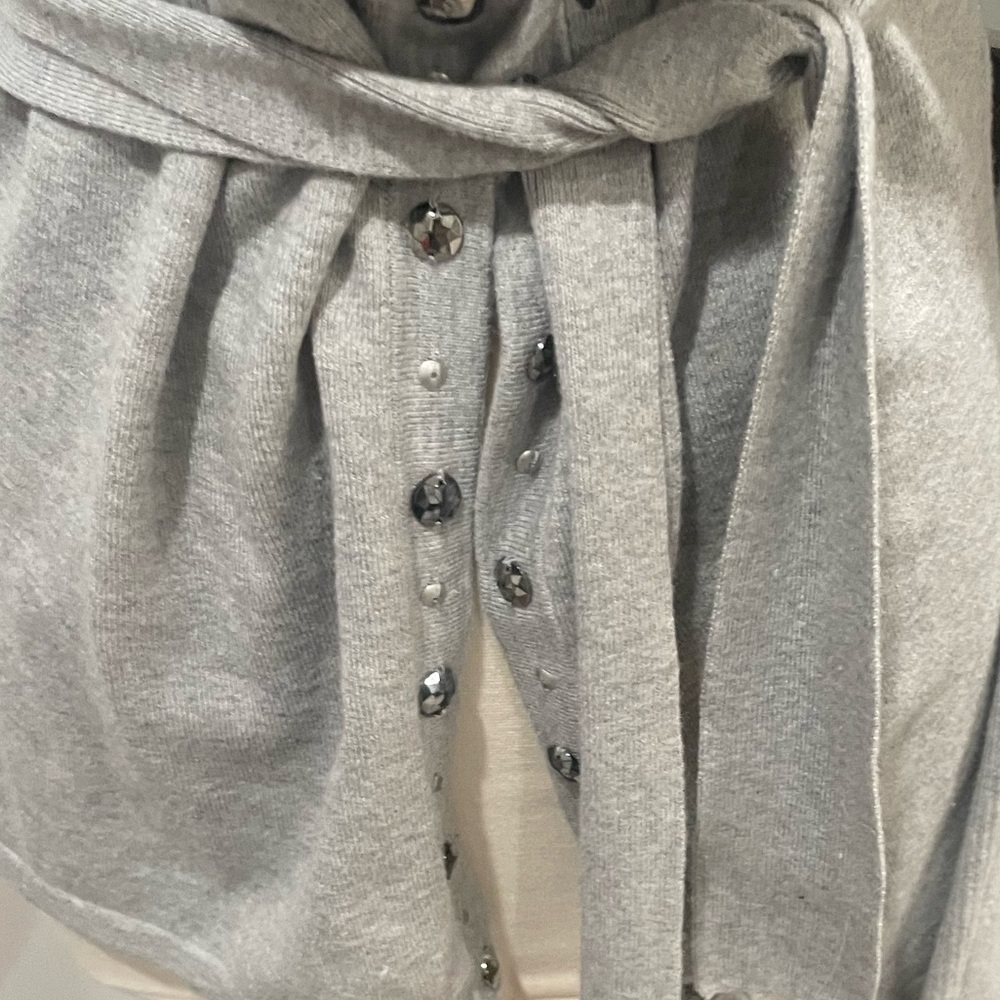 Cache Gray Embellished Cardigan - Picture 8 of 11